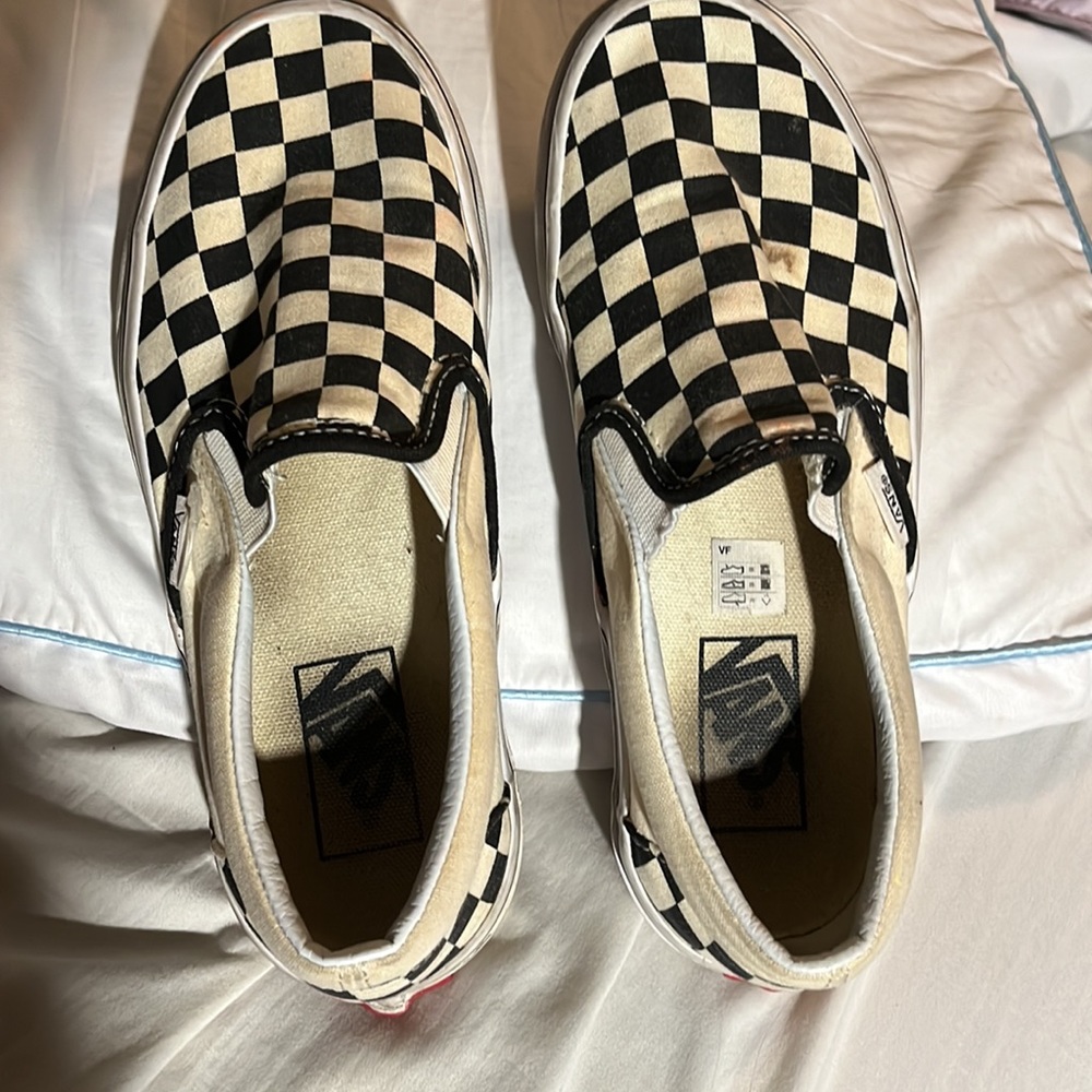 Vans size 6.5 black and white slip ons - Picture 5 of 5
